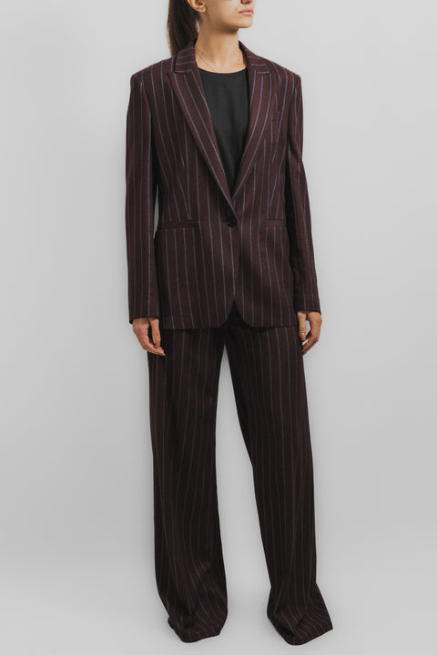 DONDUP BEATRIX PANTALONE PALAZZO FLANELLA GESSATA
