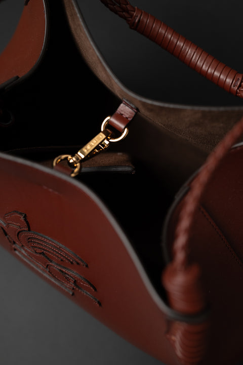 ETRO BORSA LIBRA SMALL IN PELLE CON TRACOLLA E SUEDE INTERNO