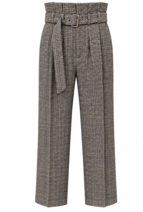 ETRO PANTALONE LANA PIED DE POULE