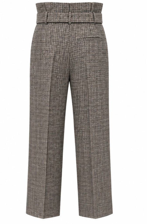 ETRO PANTALONE LANA PIED DE POULE