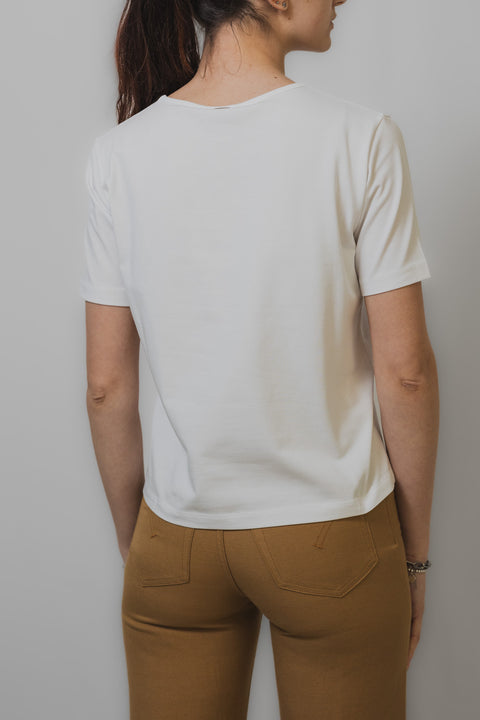 HERNO T-SHIRT MANICA CORTA STAMPA GEOMATRICA REALIZZATA IN JERSEY