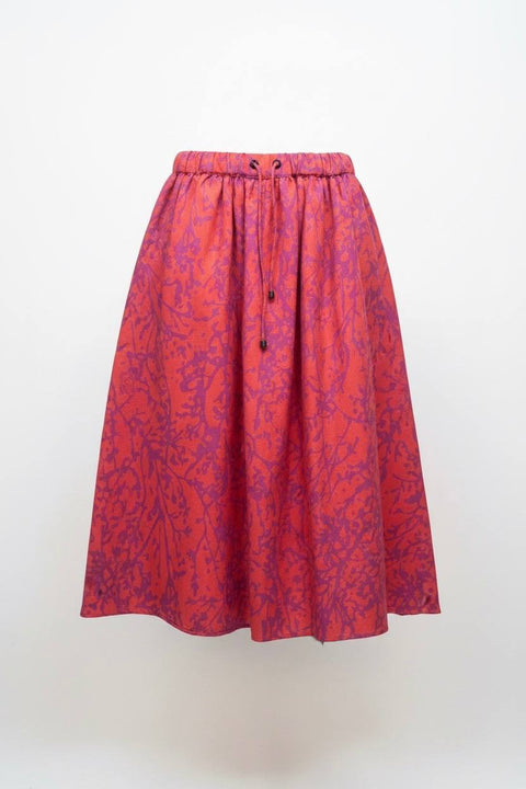 MAX MARA BERLINA GONNA PIGHE JACQUARD COTONE E SETA