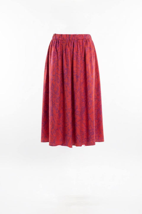 MAX MARA BERLINA GONNA PIGHE JACQUARD COTONE E SETA