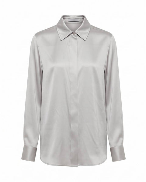 MAX MARA STUDIO XERO CAMICIA RASO DI SETA