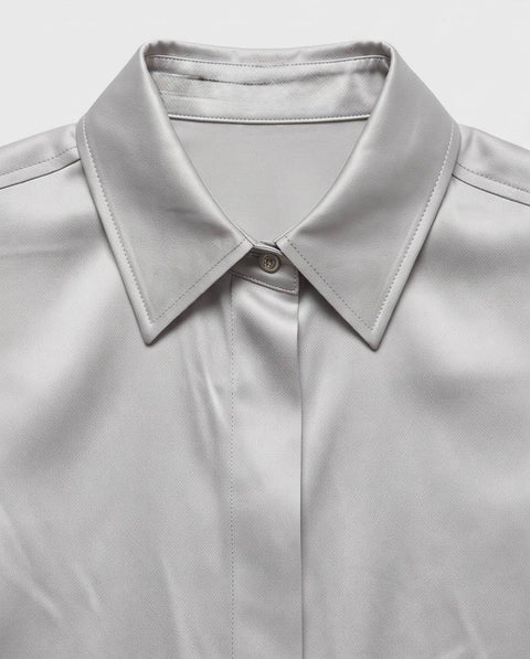 MAX MARA STUDIO XERO CAMICIA RASO DI SETA