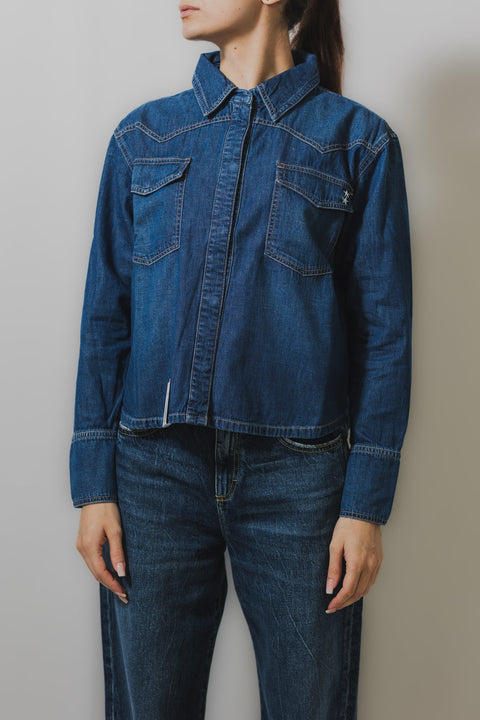 ICON DENIM CAMICIA VESTIBILITA  REGULAR REALIZZATA NEL TESSUTO DENIM