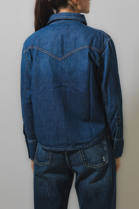 ICON DENIM CAMICIA VESTIBILITA  REGULAR REALIZZATA NEL TESSUTO DENIM