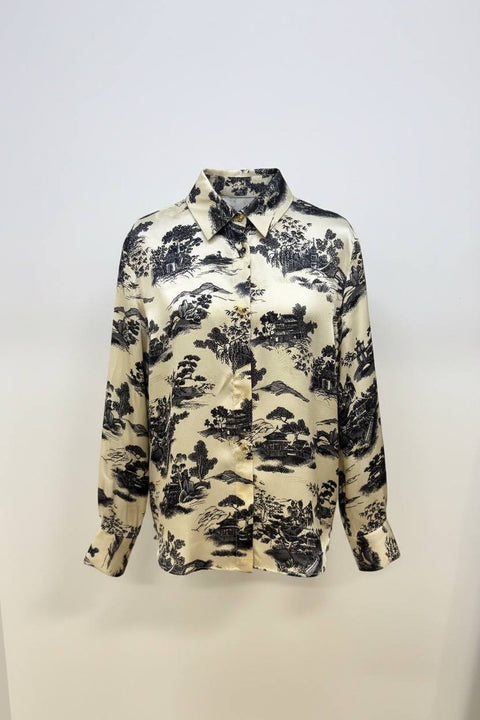 MAX MARA STUDIO VETRO CAMICIA SETA FANTASIA