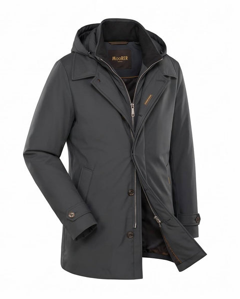 MOORER TRENCH 3/4 NYLON TECNICO CAPPUCCIO