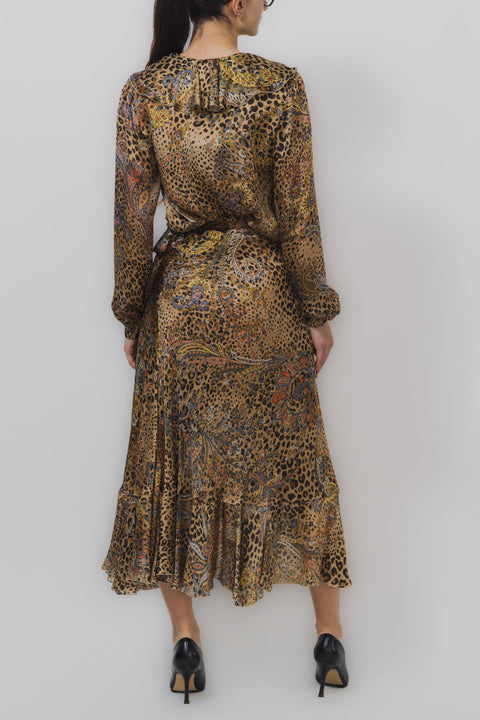 ETRO GONNA PORTAFOGLIO SETA STAMPA ANIMALIER