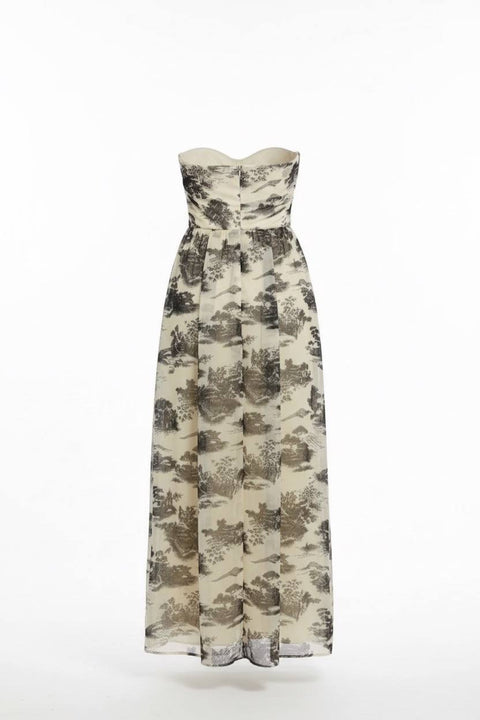 MAX MARA STUDIO DOMINIO ABITO LUNGO ORGANZA DI SETA
