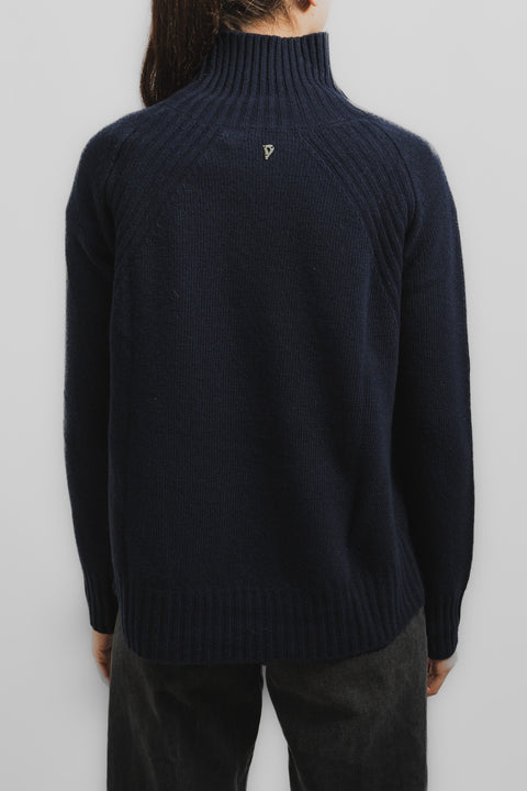 DONDUP MAGLIA COLLO VULCANO MISTO CASHMERE