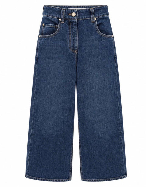 BRUNELLO CUCINELLI JEANS OVER PINCES SU GAMBA