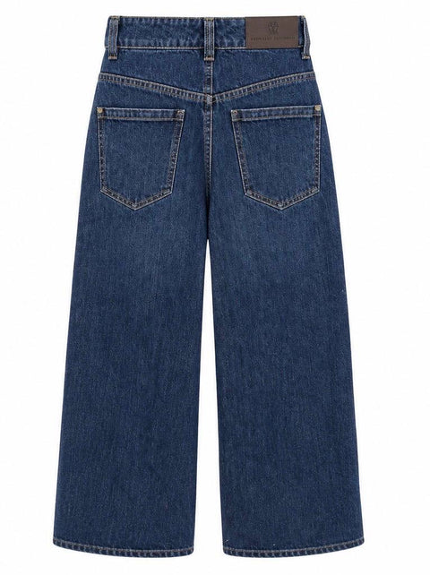 BRUNELLO CUCINELLI JEANS OVER PINCES SU GAMBA