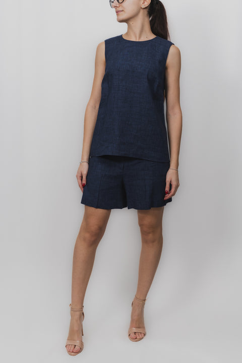 PAROSH CANOTTA SPALLA LARGA MISTO LINO