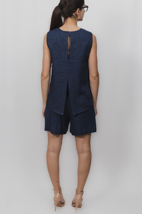 PAROSH CANOTTA SPALLA LARGA MISTO LINO