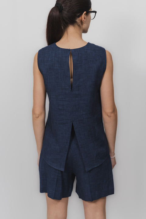 PAROSH CANOTTA SPALLA LARGA MISTO LINO