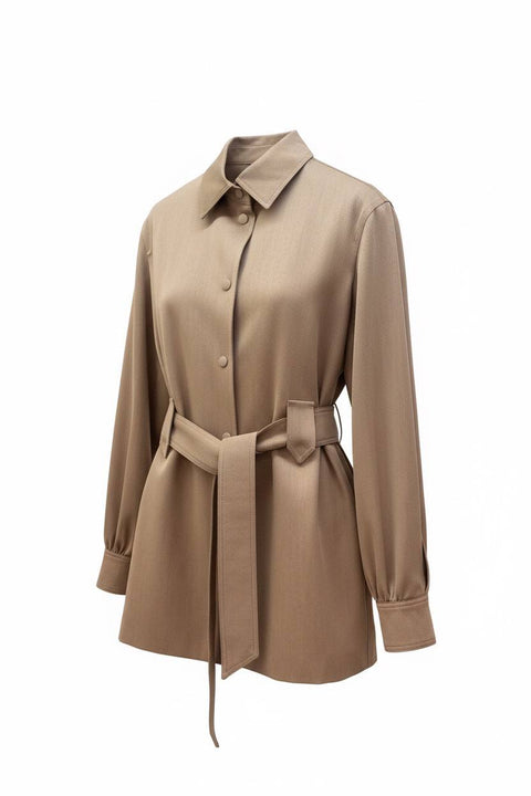 MAX MARA AGENZIA GIACCA SAHARIANA GABARDINE