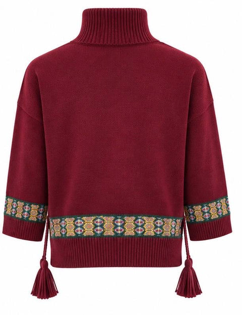 ETRO MAGLIA COLLO ALTO NAPPINE