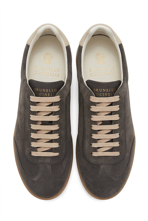 BRUNELLO CUCINELLI SNEAKER SUEDE FONDO GOMMA