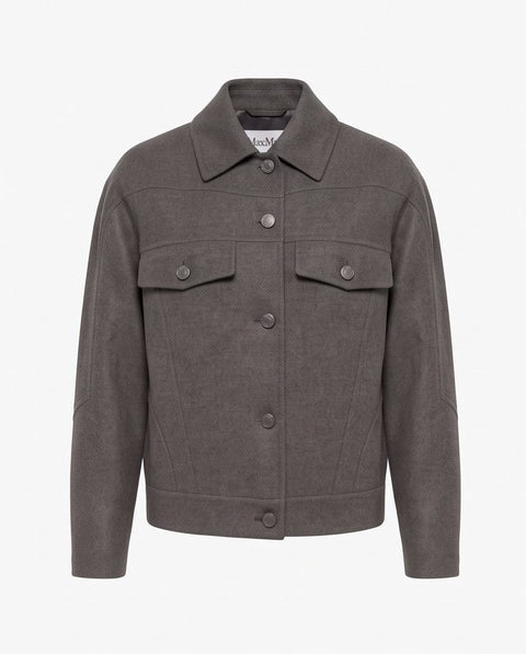 MAX MARA RAPACE OVERSHIRT BOTTONI METALLO FLANELLA