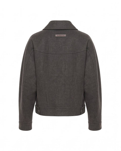 MAX MARA RAPACE OVERSHIRT BOTTONI METALLO FLANELLA