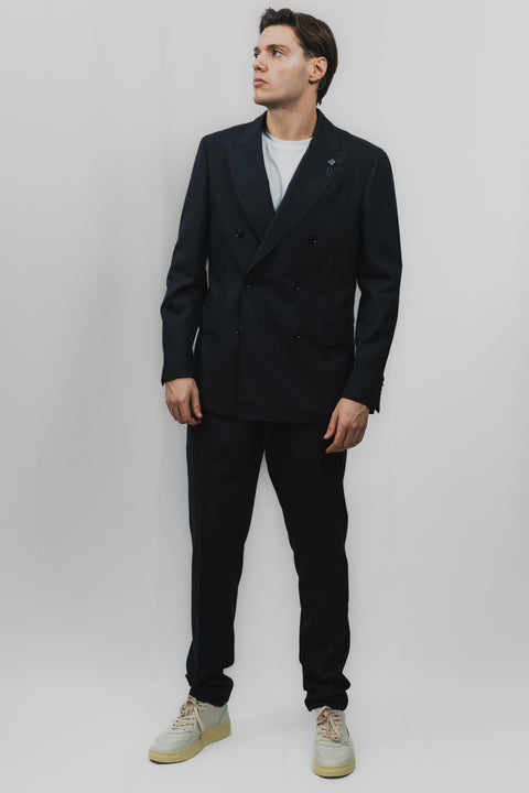 LARDINI COORDINATO DOPPIOPETTO PANTALONE PINCES GALLES