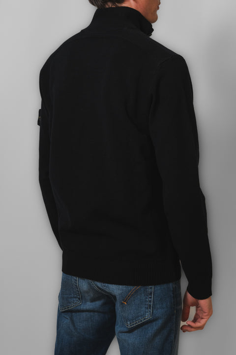 STONE ISLAND MAGLIA COLLO 4 BOTTONI LANA STETCH LOGO SPALLA