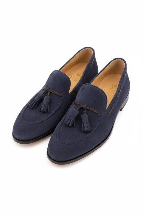 BRUNELLO CUCINELLI MOCASSINO SUEDE NAPPINE