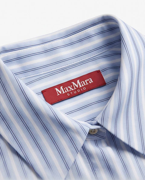 MAX MARA STUDIO FLIRT CAMICIA BACCHETTATA SETA