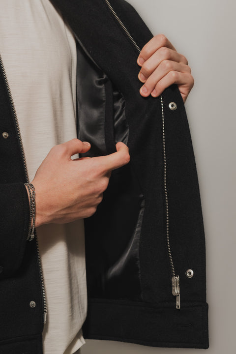 PT TORINO BOMBER ZIP LANA CASHMERE