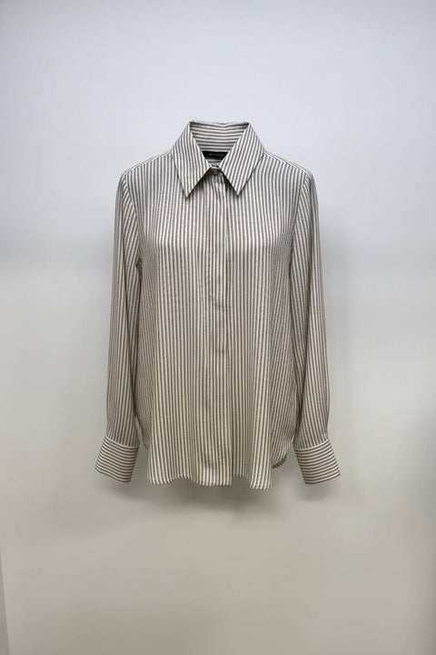 MAX MARA STUDIO FLIRT CAMICIA SETA BACCHETTATA
