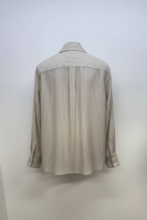MAX MARA STUDIO FLIRT CAMICIA SETA BACCHETTATA