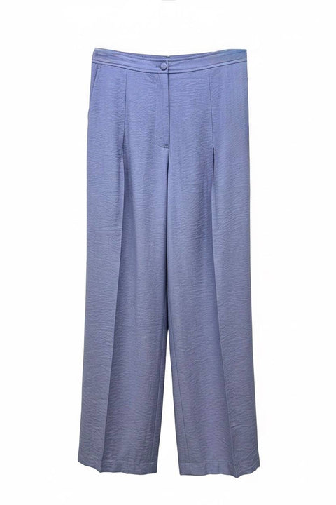 EMPORIO ARMANI PANTALONE CUPRO GAMBA LARGA CROPPED