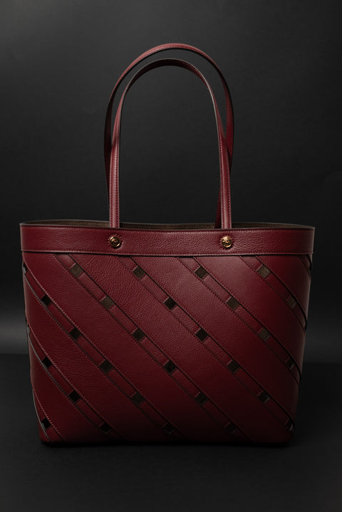 ETRO SHOPPING BAG MEDIA PELLE INTECCIATA