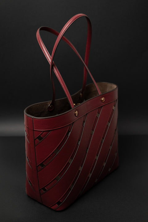ETRO SHOPPING BAG MEDIA PELLE INTECCIATA