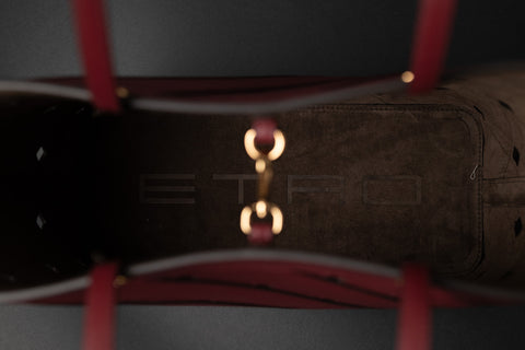ETRO SHOPPING BAG MEDIA PELLE INTECCIATA