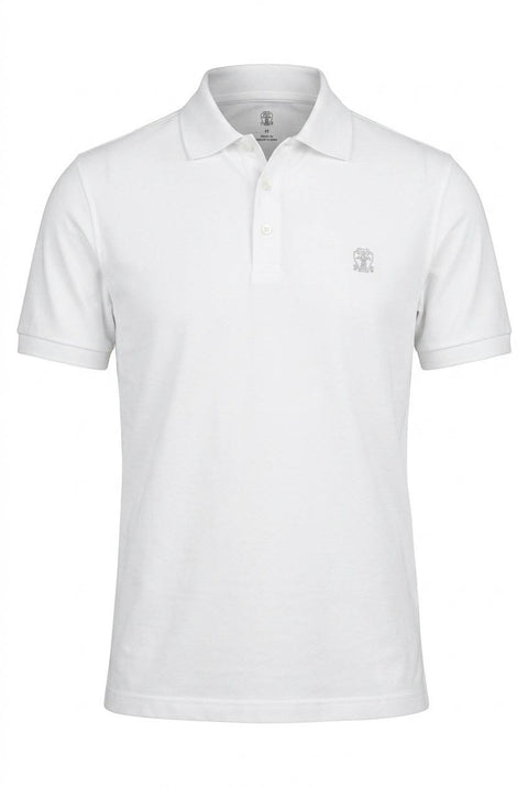 BRUNELLO CUCINELLI POLO PIQUET RICAMO LOGO