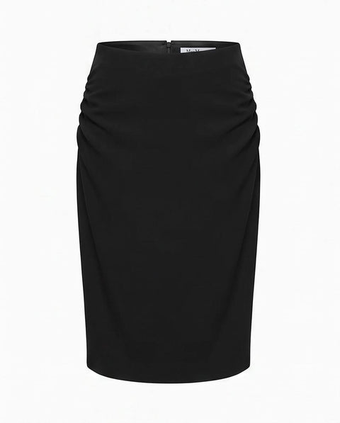 MAX MARA STUDIO QUIETE GONNA ARRICCIATURA LATERALE CREPE