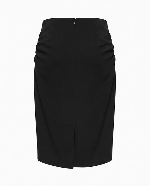 MAX MARA STUDIO QUIETE GONNA ARRICCIATURA LATERALE CREPE