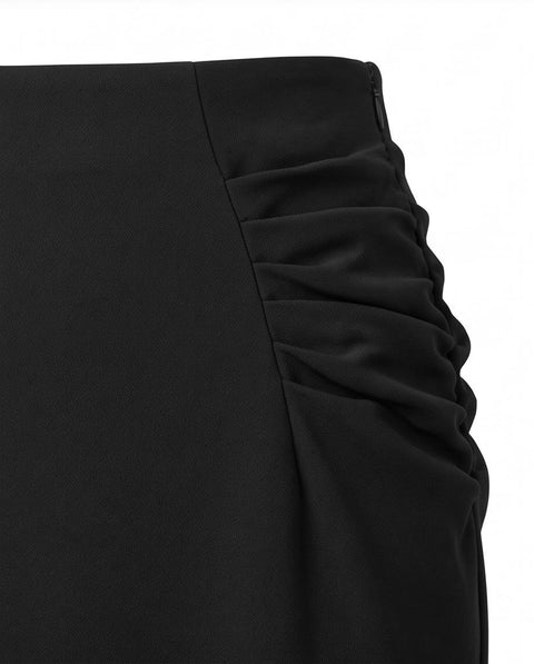 MAX MARA STUDIO QUIETE GONNA ARRICCIATURA LATERALE CREPE