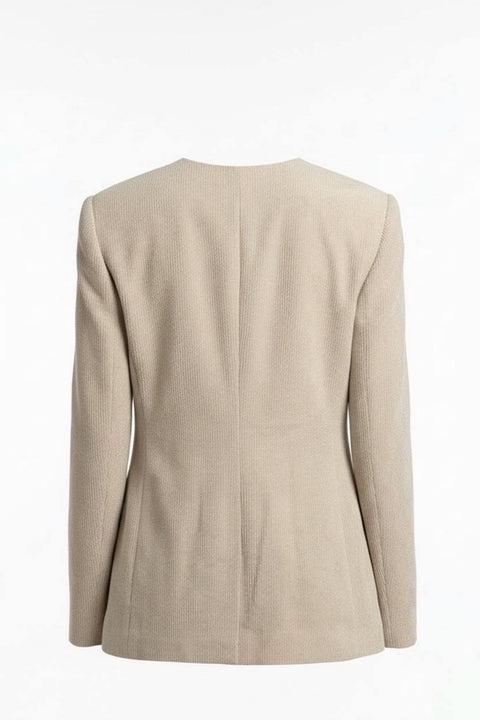 EMPORIO ARMANI GIACCA LINO SENZA COLLO DOPPIOPETTO