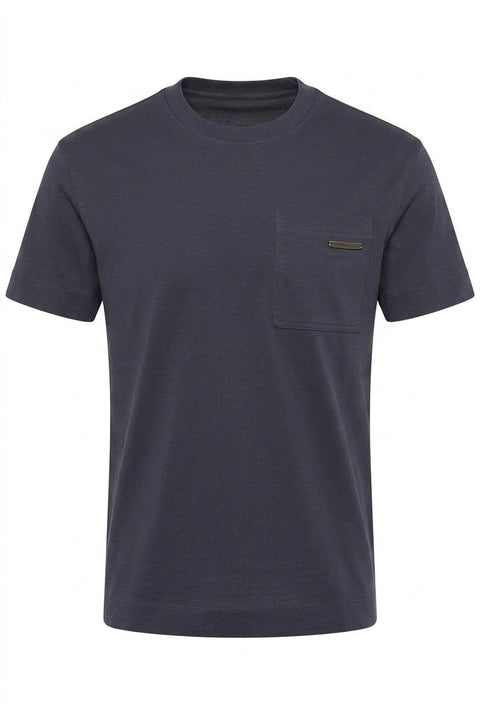 BRUNELLO CUCINELLI T-SHIRT COTONE MONILE TASCHINO
