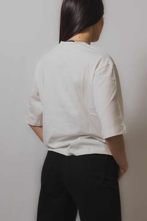 MVP WARDROBE T-SHIRT CON SPALLINE VESTIBILITA  SLIM REALIZZATO NEL TESSUTO COTONE