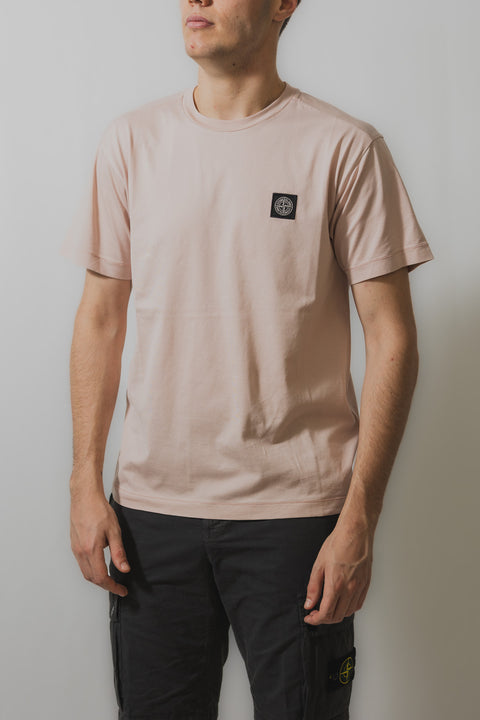 STONE ISLAND T-SHIRT SLIM FIT JERSEY CON PATCH LOGO SUL PETTO