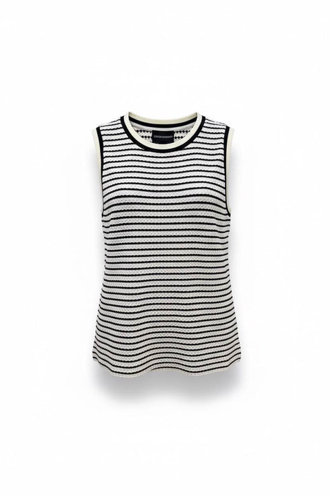 EMPORIO ARMANI TOP JERSEY RIGATO