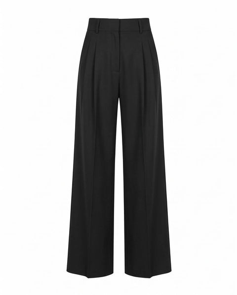 MAX MARA STUDIO SERIO PANTALONE PALAZZO TELA DI LANA