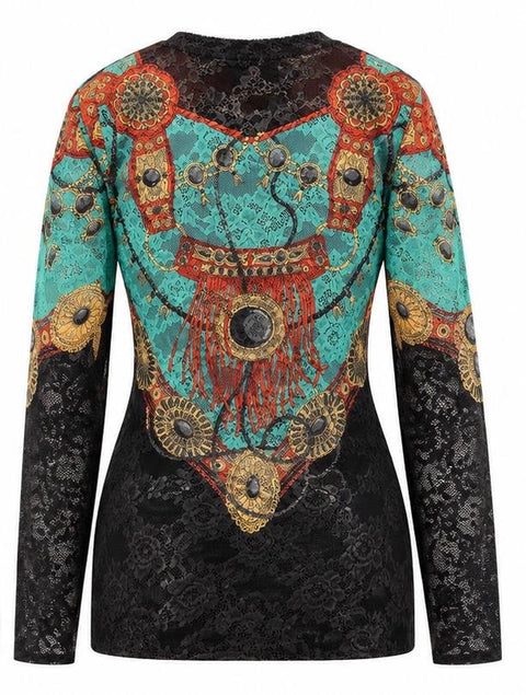 ETRO TOP FANTASIA TULLE STRETCH