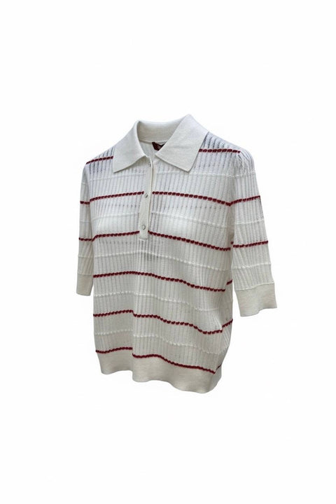 MAX MARA STUDIO GALLO POLO TRICOT TRAFORATA