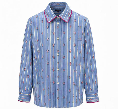 ETRO CAMICIA BACCHETTATA POPELINE